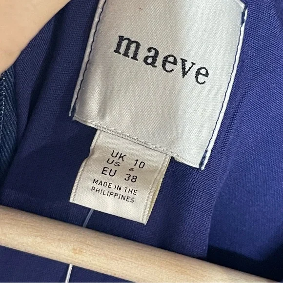 Anthropologie Maeve Puff-Sleeve Colorblock Scallop Pearl Romper Dress Size 6 - Picture 11 of 14